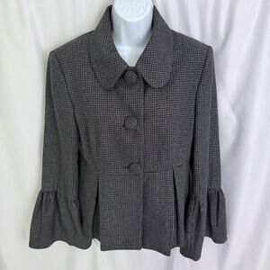 Helene Berman Metallic Peplum Blazer Size Medium